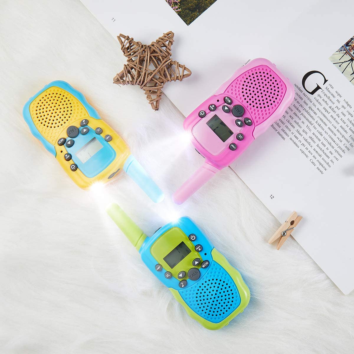 2021 walkie talkies for Kids, 22 Channel 2 Way Radio 3 Mile Long Range Handheld Kids Walkie Talkies