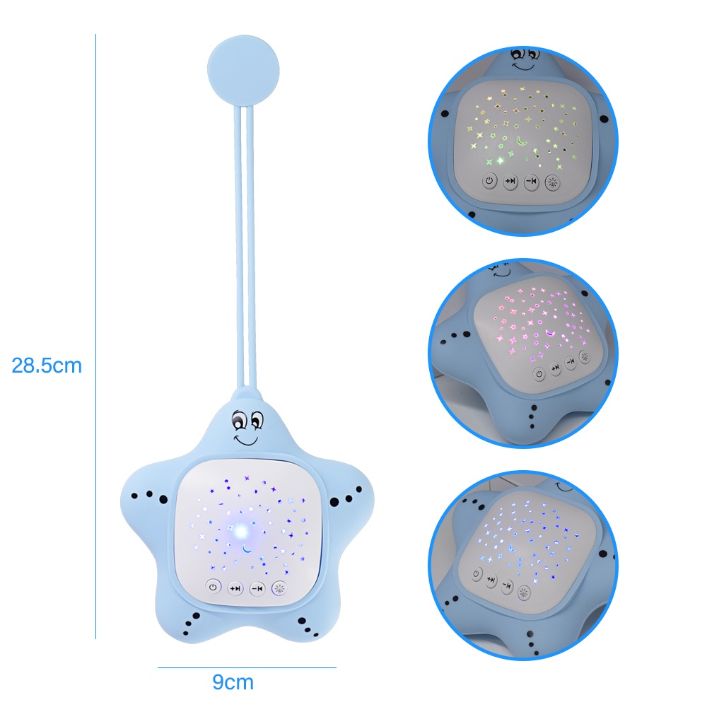 Factory wholesale Silicone Sound Player Night Light Rechargeable projection White Noise Sleep training for children