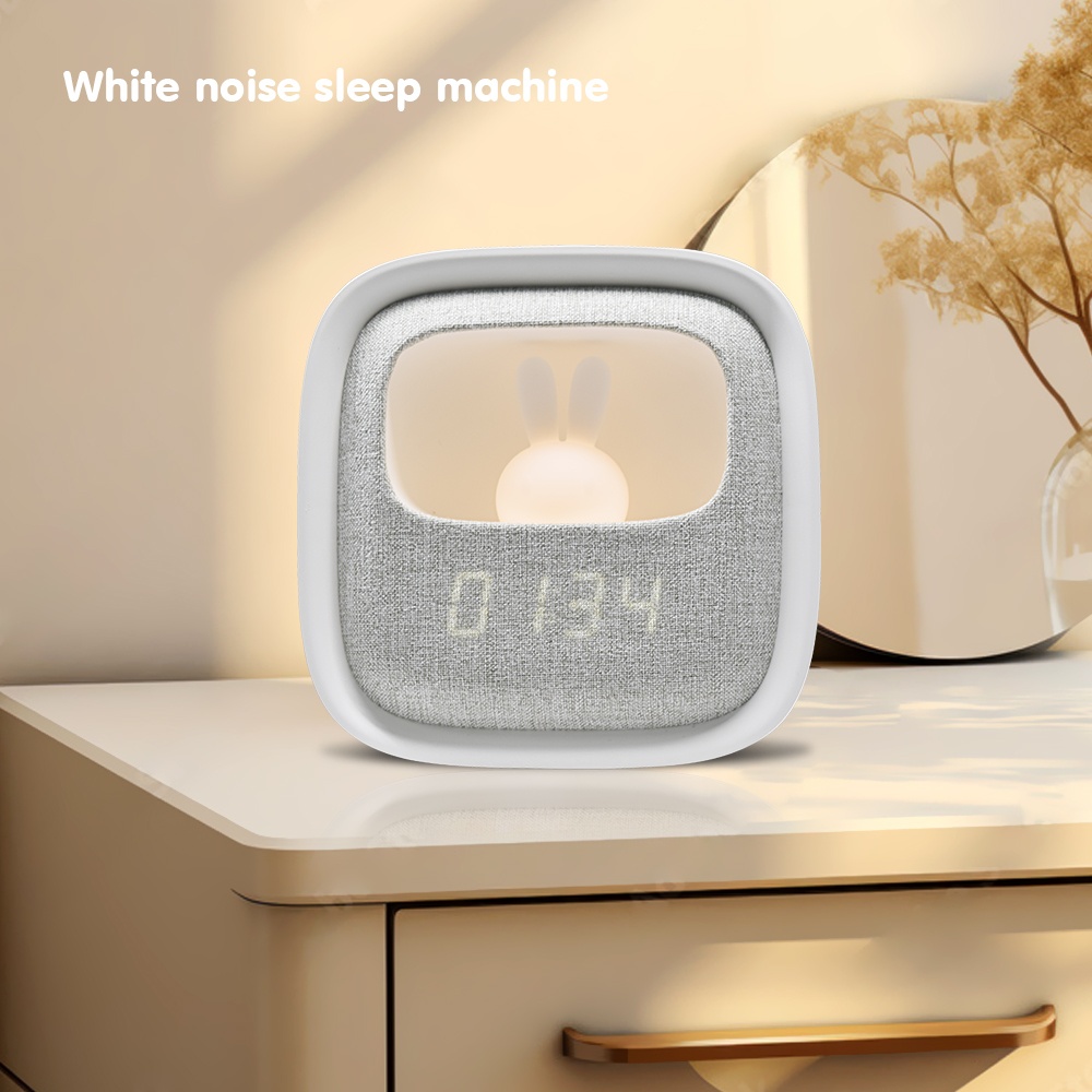High quality LED Time Display Brightness Adjustment Digital rechargeable night light snooze kid's alarm clock