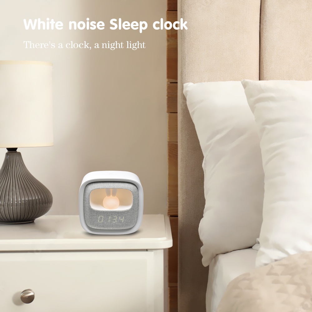 High quality LED Time Display Brightness Adjustment Digital rechargeable night light snooze kid's alarm clock