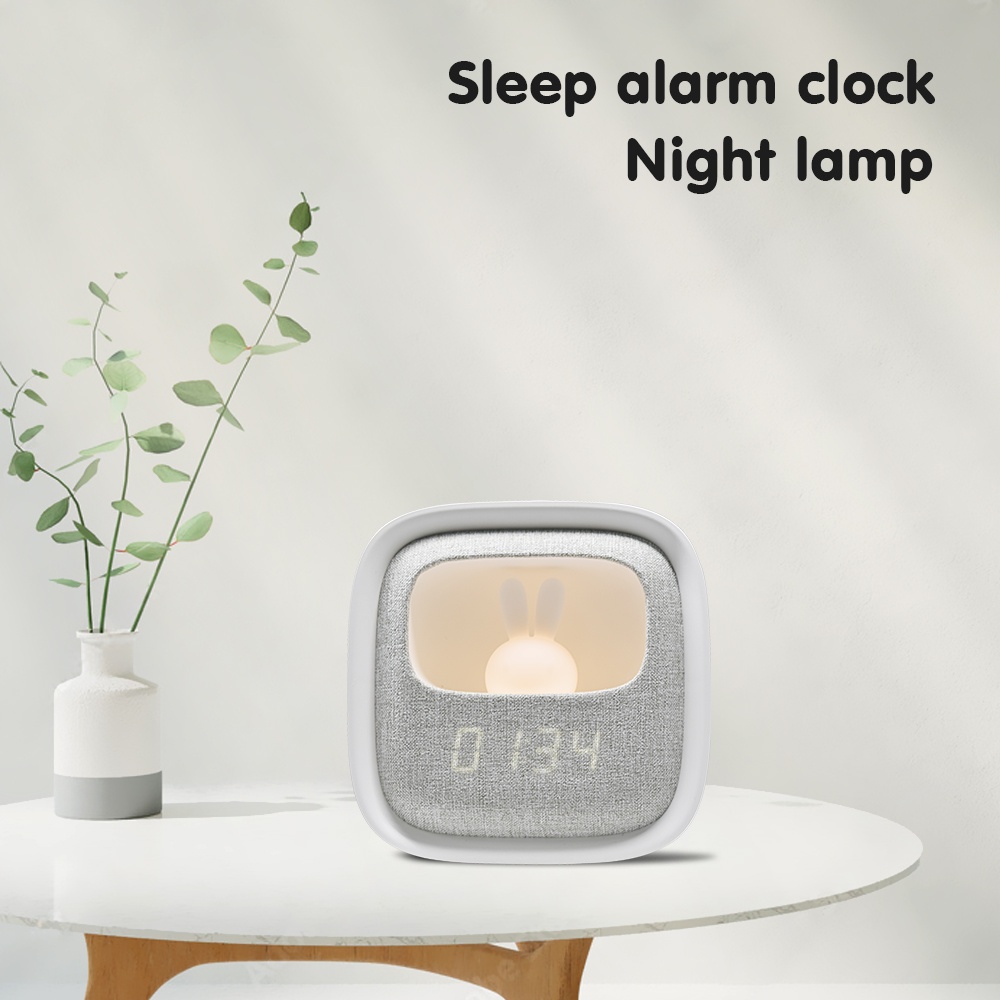 High quality LED Time Display Brightness Adjustment Digital rechargeable night light snooze kid's alarm clock