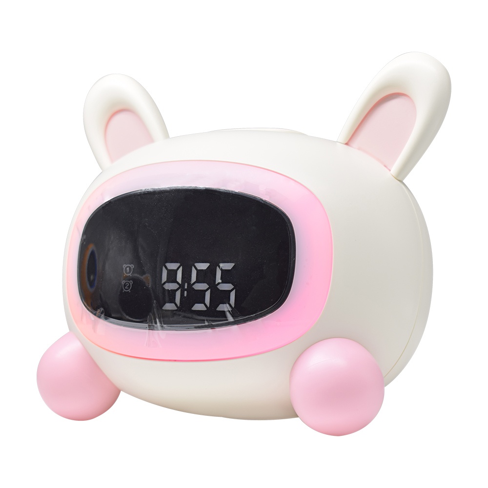 High quality Led  night light Digital  Electronic Wake Up alarm clock cute smart Snooze Sleep training for children