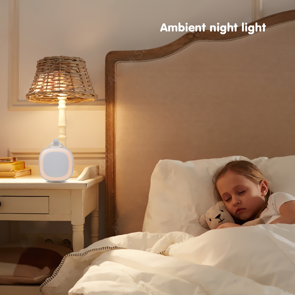 New High Quality Sound Portable Sleep Aid Babies with 32 Soothing Music White Noise Night Light Baby Sleep Soother Cry Sensor