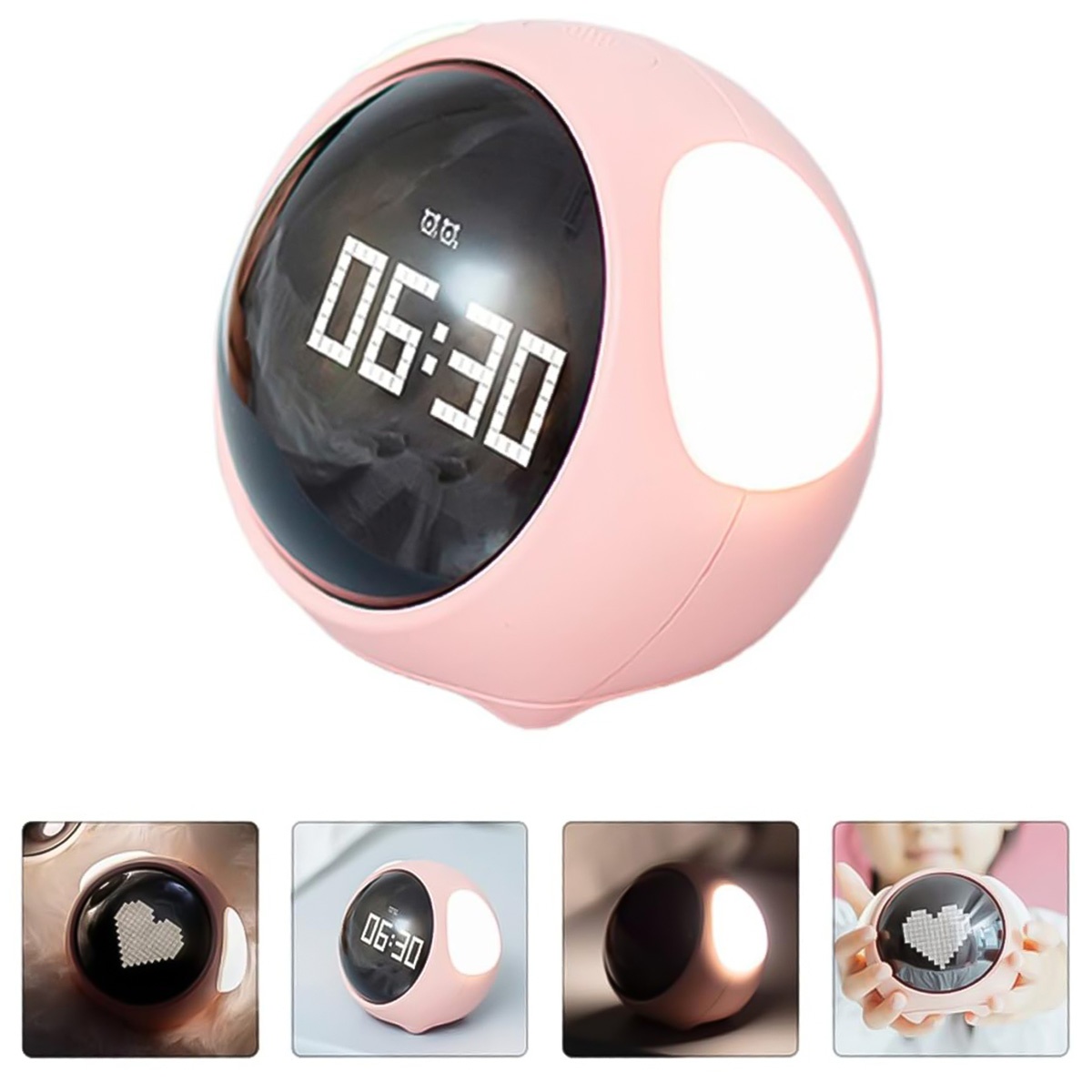 despertador alarme cute expression led toddler wake up sleep trainer clock kids children's teaching clocks digital timer