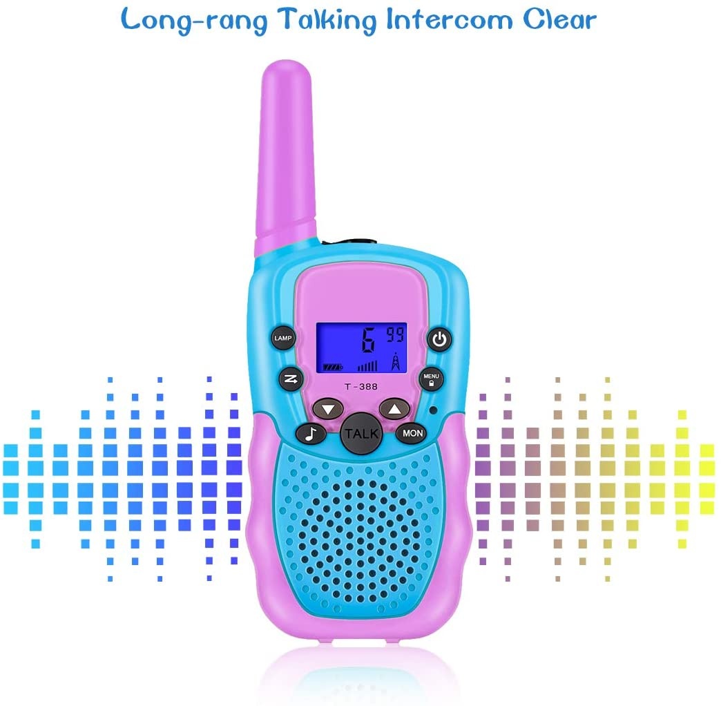 Small Toys Set Twin Pack for Ages 3-12 Boys 8-22channels portable 3miles kids Walkie Talkie