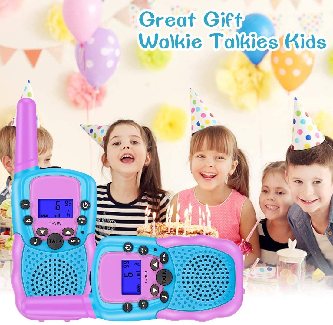 Small Toys Set Twin Pack for Ages 3-12 Boys 8-22channels portable 3miles kids Walkie Talkie