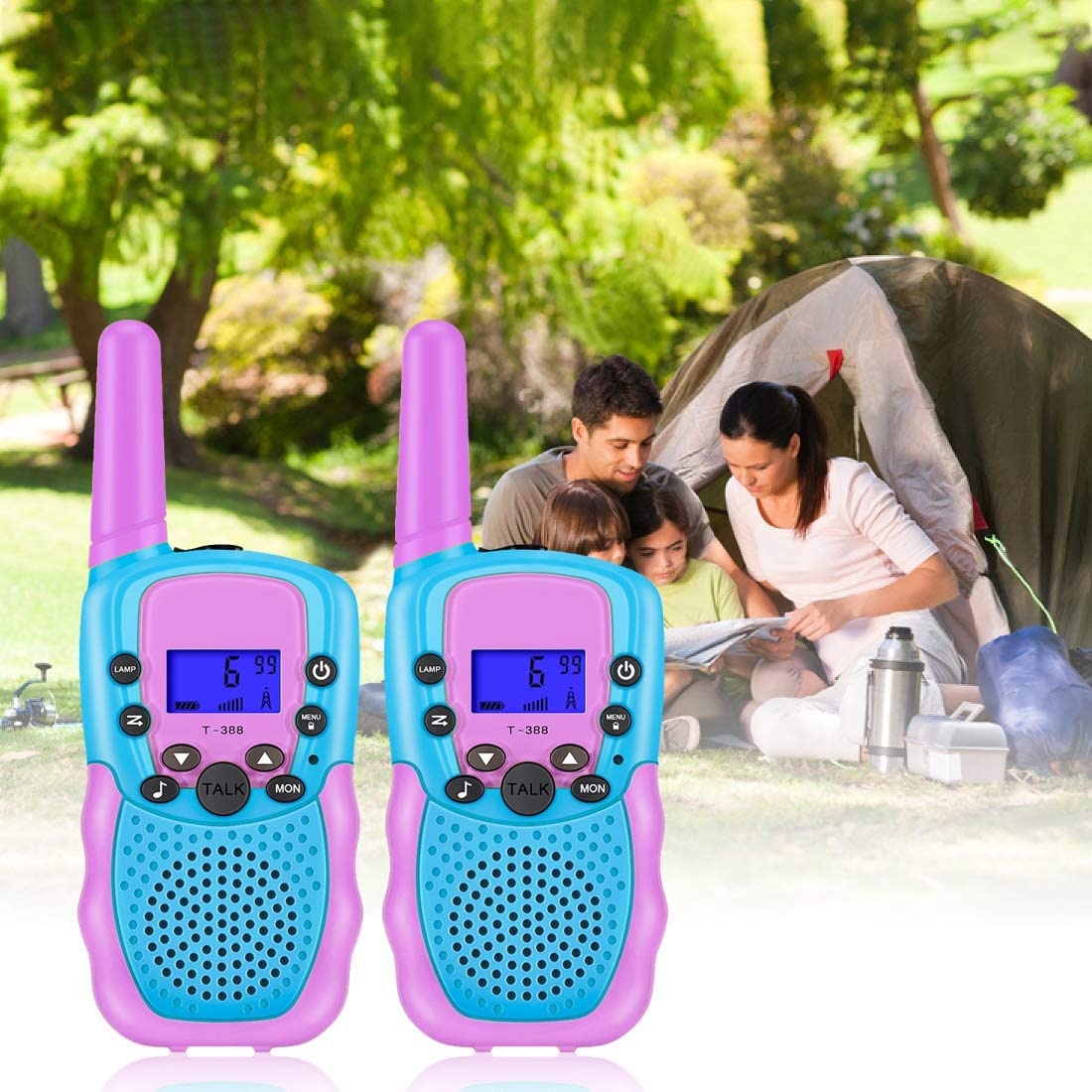 Small Toys Set Twin Pack for Ages 3-12 Boys 8-22channels portable 3miles kids Walkie Talkie