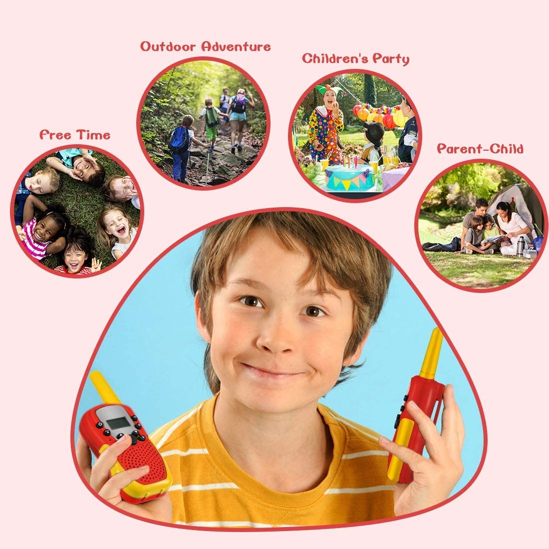 Toy Walkie Talkie, Walkie Talkies for Kids, Two Way Radios Twin Pack Kids Walkie Talkies Small Toys Set for Kids Ages 3-12 Boys
