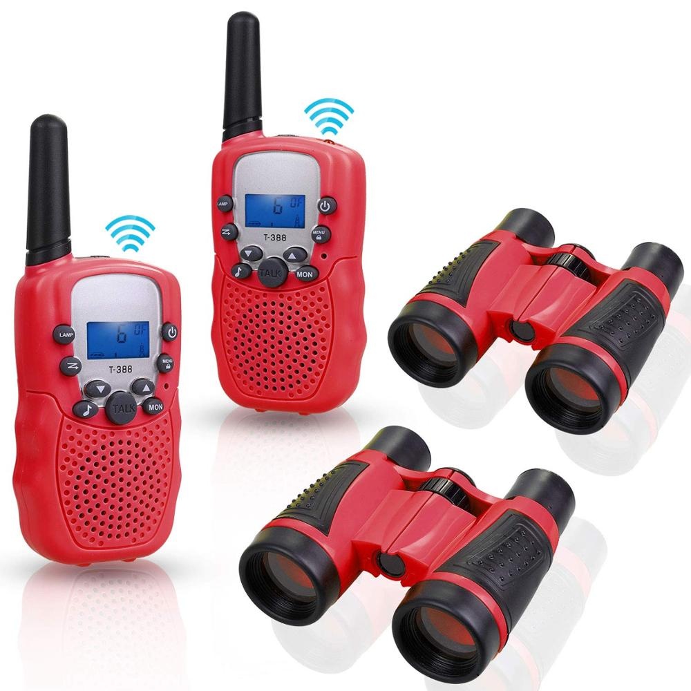 walkie talkies and Telescope Sets for Kids, 22 Channel 2 Way Radio 3 Mile Long Range Handheld Kids Walkie Talkie, Best Gifts