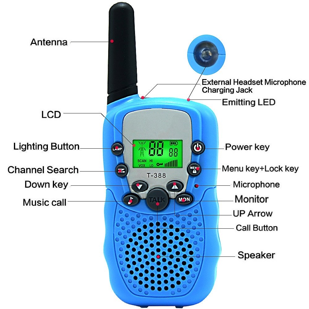 walkie talkies and Telescope Sets for Kids, 22 Channel 2 Way Radio 3 Mile Long Range Handheld Kids Walkie Talkie, Best Gifts