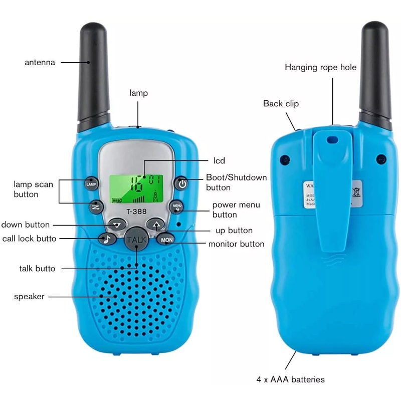 Best Gift for Children Radio Handheld T388 Mini Wireless Two Way Radio Walkie Talkie for Kids