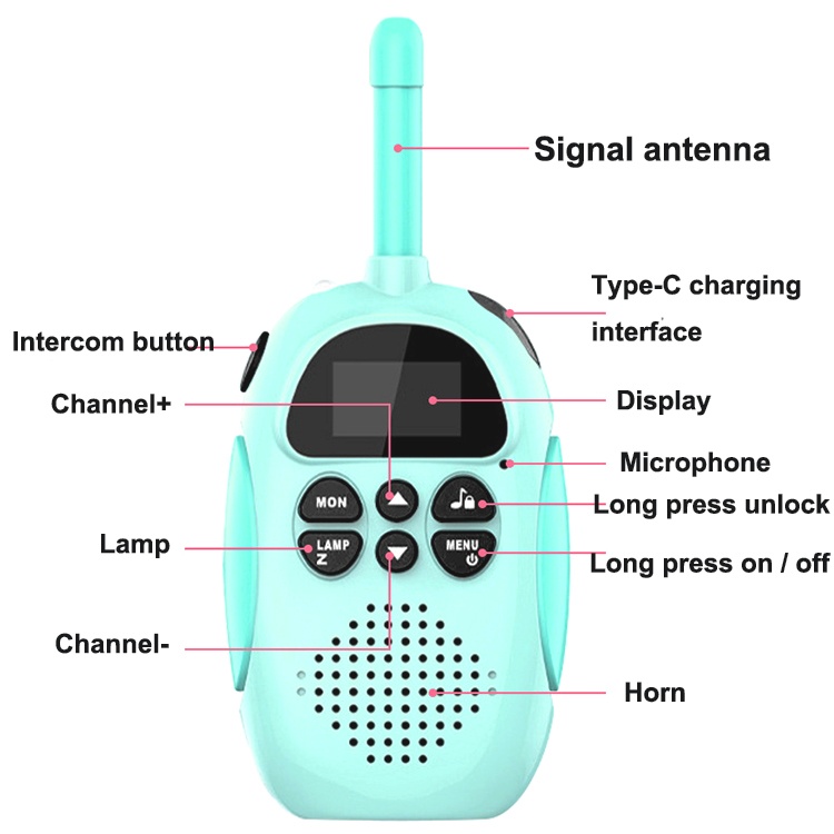 Small Toys Wireless 4-12 Year Old Children Outdoor 20 Channel 3KM Miles Range Mini Walkie Talkie