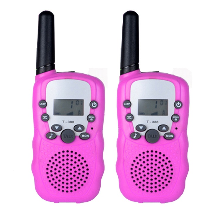 T388 Kids walkie-talkies ,Cover 3 Miles Range with Backlit LCD Flashlight 22 Channels 2 Way Radio Toy Outdoor Adventure