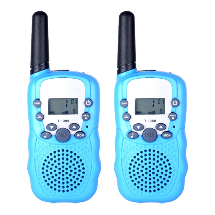 T388 Kids walkie-talkies ,Cover 3 Miles Range with Backlit LCD Flashlight 22 Channels 2 Way Radio Toy Outdoor Adventure