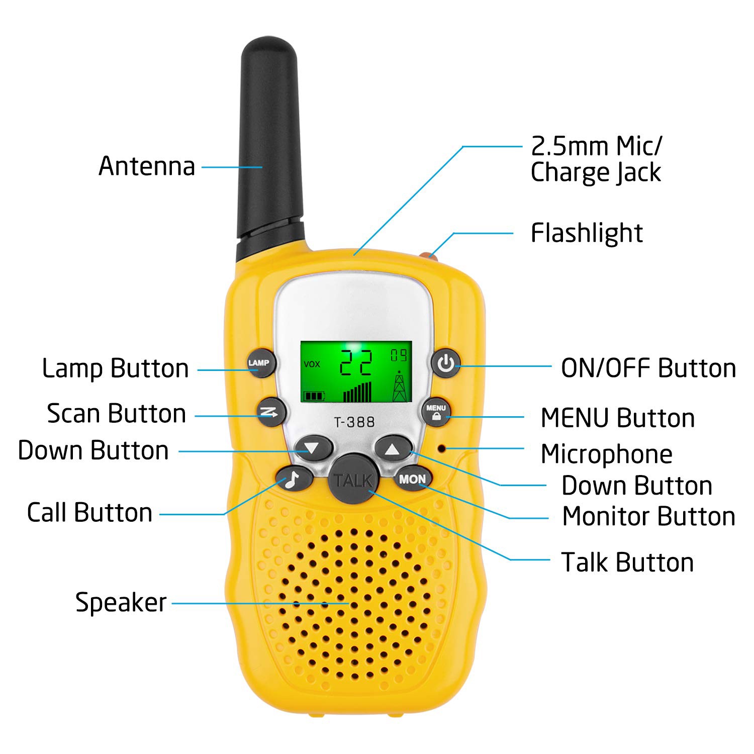 T-388 Intercom WirelessPTT Headset Tour Guide System Intercom Wireless Walkie Talkie For Kids Toys