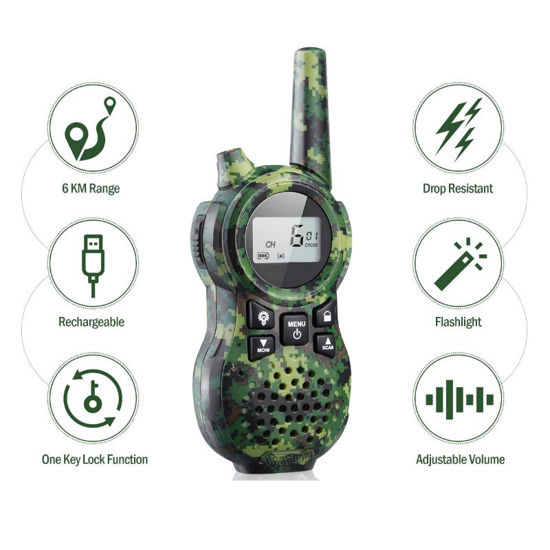 2-way radios ptt long range wireless tour guide system intercom wireless walkie talkie toys kids radio for children two way
