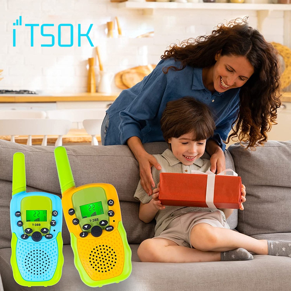 Boy Girl Kids Walkie Talkie 2PCS Celular Handheld Transceiver Highlight Phone Radio Interphone 6KM Mini Toys Talkie Walkie Gifts