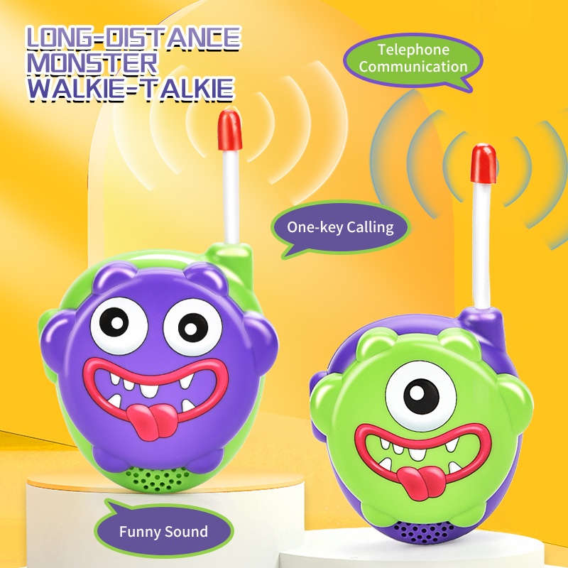 Little Monster Walkie Talkie 500 Meter Large Range Electric Interphone Outdoor Indoor 2024 New Arrival Toy for Kids