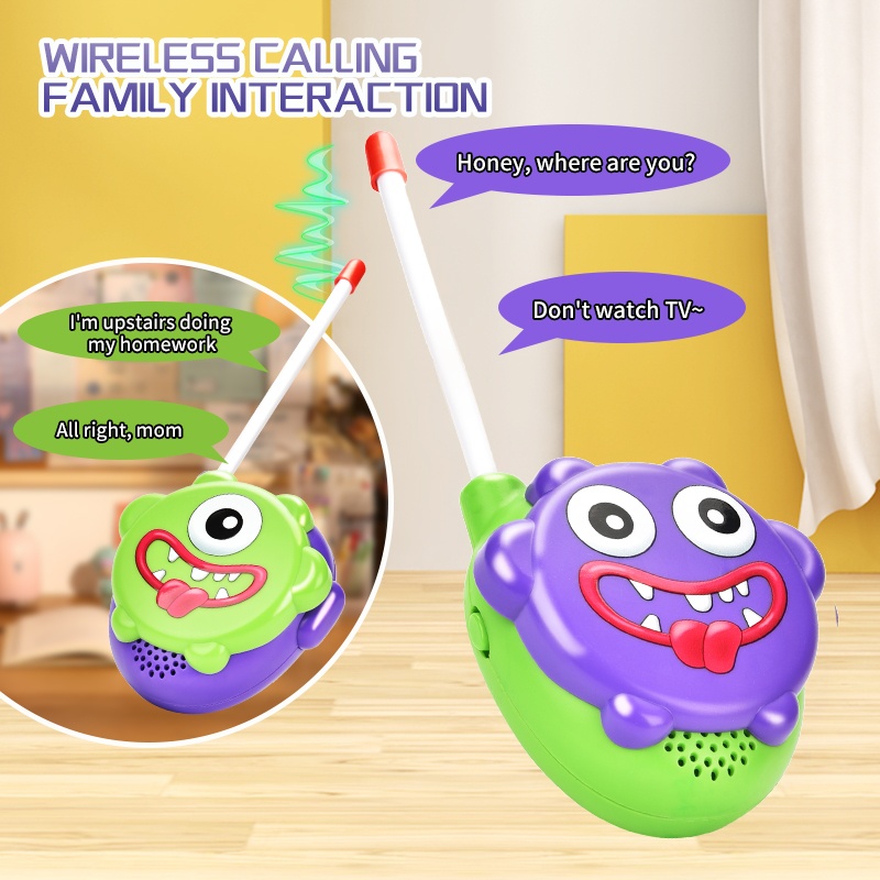 Little Monster Walkie Talkie 500 Meter Large Range Electric Interphone Outdoor Indoor 2024 New Arrival Toy for Kids