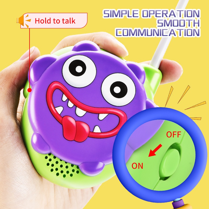 Little Monster Walkie Talkie 500 Meter Large Range Electric Interphone Outdoor Indoor 2024 New Arrival Toy for Kids