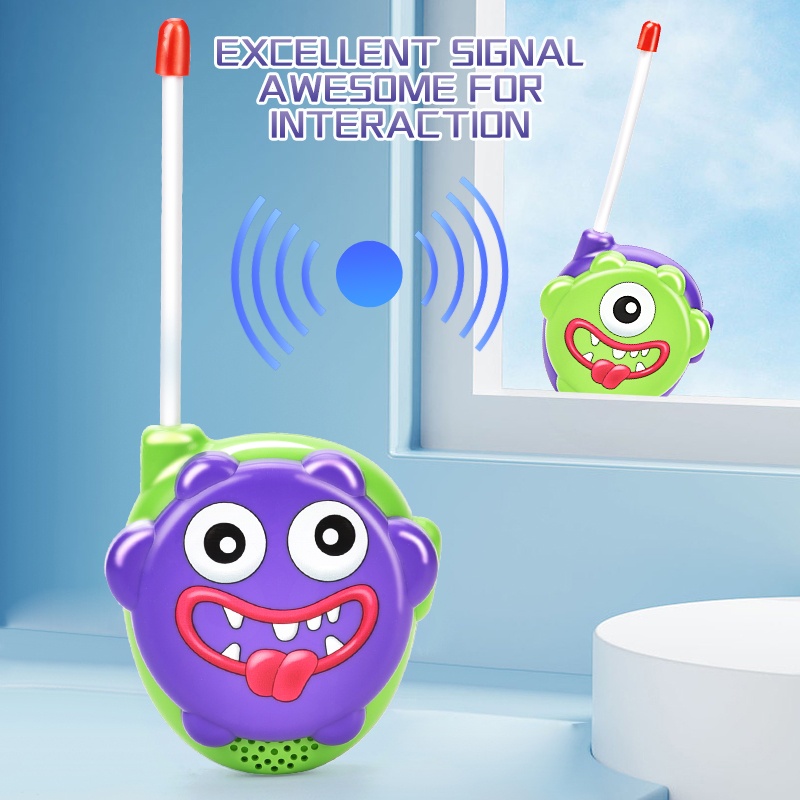 Little Monster Walkie Talkie 500 Meter Large Range Electric Interphone Outdoor Indoor 2024 New Arrival Toy for Kids