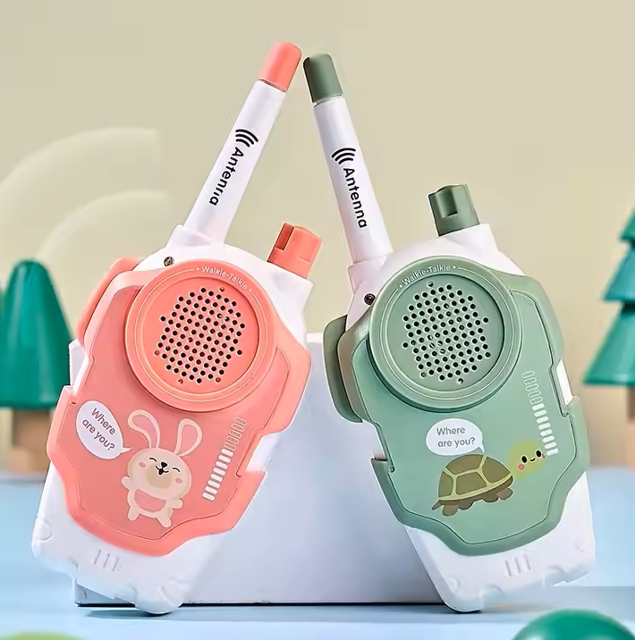 Cartoon-Themed Kids Walkie Talkies - 2-Pack with Fun Design, Clear Sound, and Long-Range Communication for Indoor and Outdoor Play