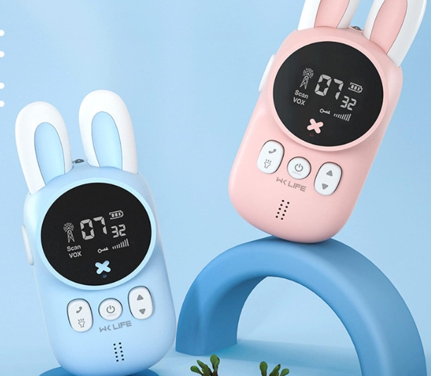 Bunny Ears Dětské Walkie Talkies s funkcí VOX Roztomilý design, čistý zvuk, ideální pro hraní čas
