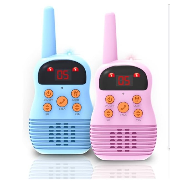 3KM Dětská Walkie Talkie, Dlouhý dosah, Redukce hluku, Svítilna, 16 kanály, CE certifikovaný