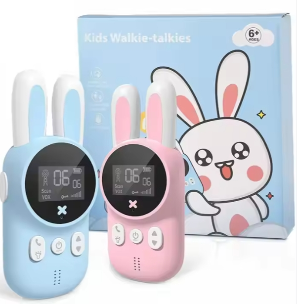 Rabbit Ear Kids Walkie Talkies - 3-Mile Range, VOX Hands-Free, Built-in Flashlight