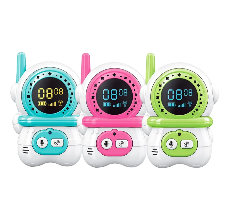 Kids Walkie Talkies – 300 Meter Range, Clear Intercom, Cute Design, Pink