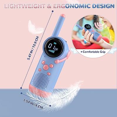 3-Mile Kids Walkie Talkie with USB Rechargeable Battery, 22 Channels, and Simple Operation