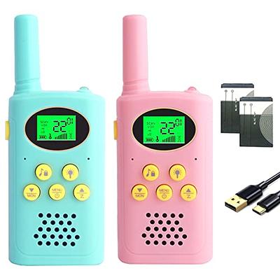 Kids Walkie Talkies 2-Pack - LCD Display and Long Range for Outdoor Exploration and Play