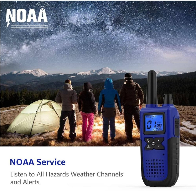 K10 FRS Walkie Talkies - Advanced Two-Way Radio with NOAA Weather Alerts and 20-Mile Range