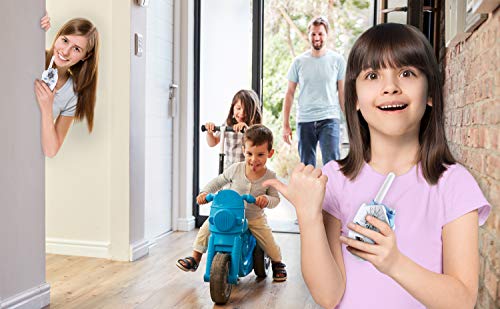 Kids Walkie Talkies – Light-Up Graphics, SFX Button, Push-to-Talk, Blue
