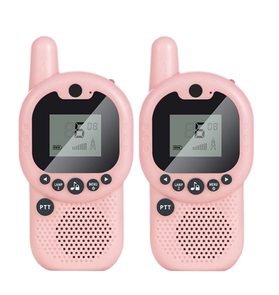 Pink Kids Walkie Talkie - Long Range, Noise Reduction, Eco-Friendly Materials