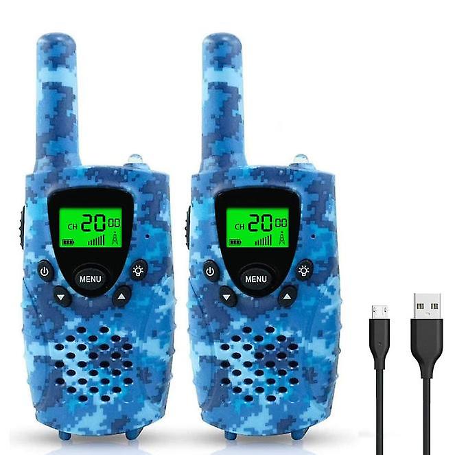 Camo Kids' Walkie Talkie, 3-Mile Long-Range Two-Way Communication with USB Charging