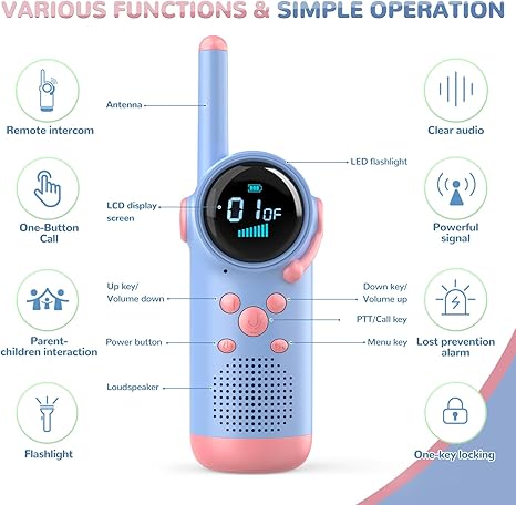 Portable Walkie Talkies for Kids – Adventure-Ready with Long-Range Communication