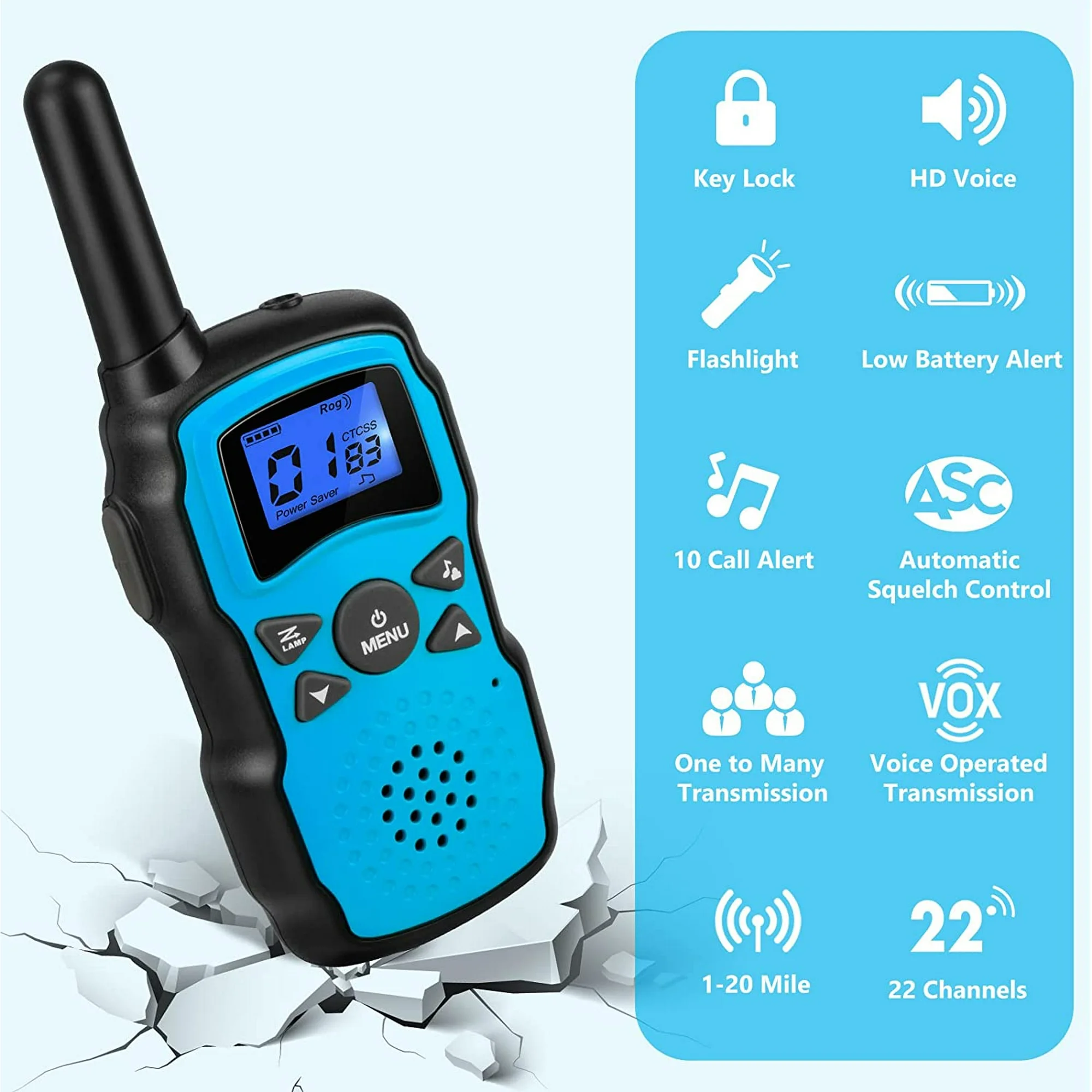 Kids Walkie Talkies - Portable Two-Way Radio with One-to-Many Communication