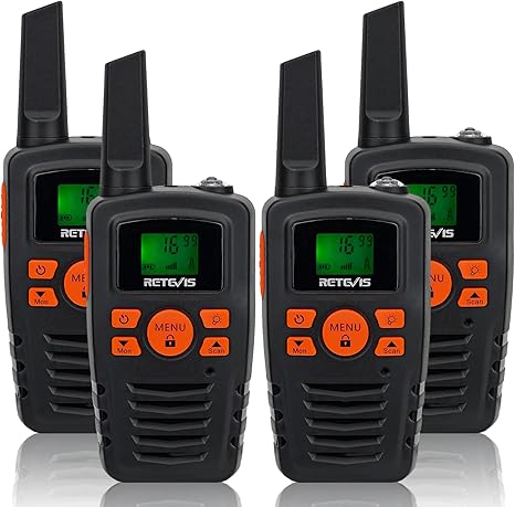 Kids Walkie Talkies with High-Brightness LED Flashlight - 4-Pack with 22 Channels and Long Range