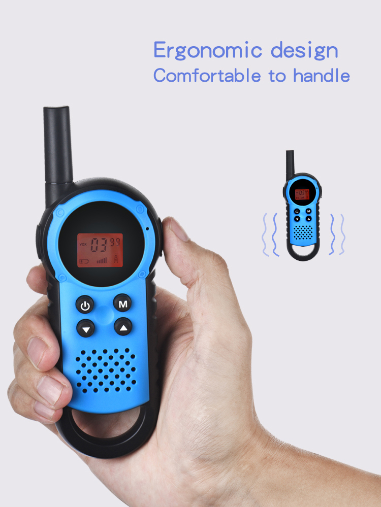 Walkie - talkie infantil - rango 3 - 5 km, 0,5w, 8 - 22 canales, con Vox y linterna