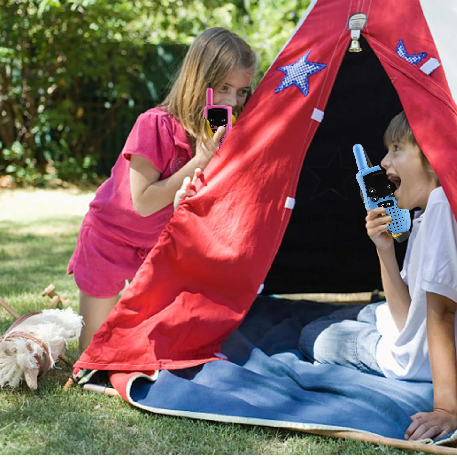 Clear Sound Communication Device with LED Lights and 200M Range 0.5W kids toy walkie talkie