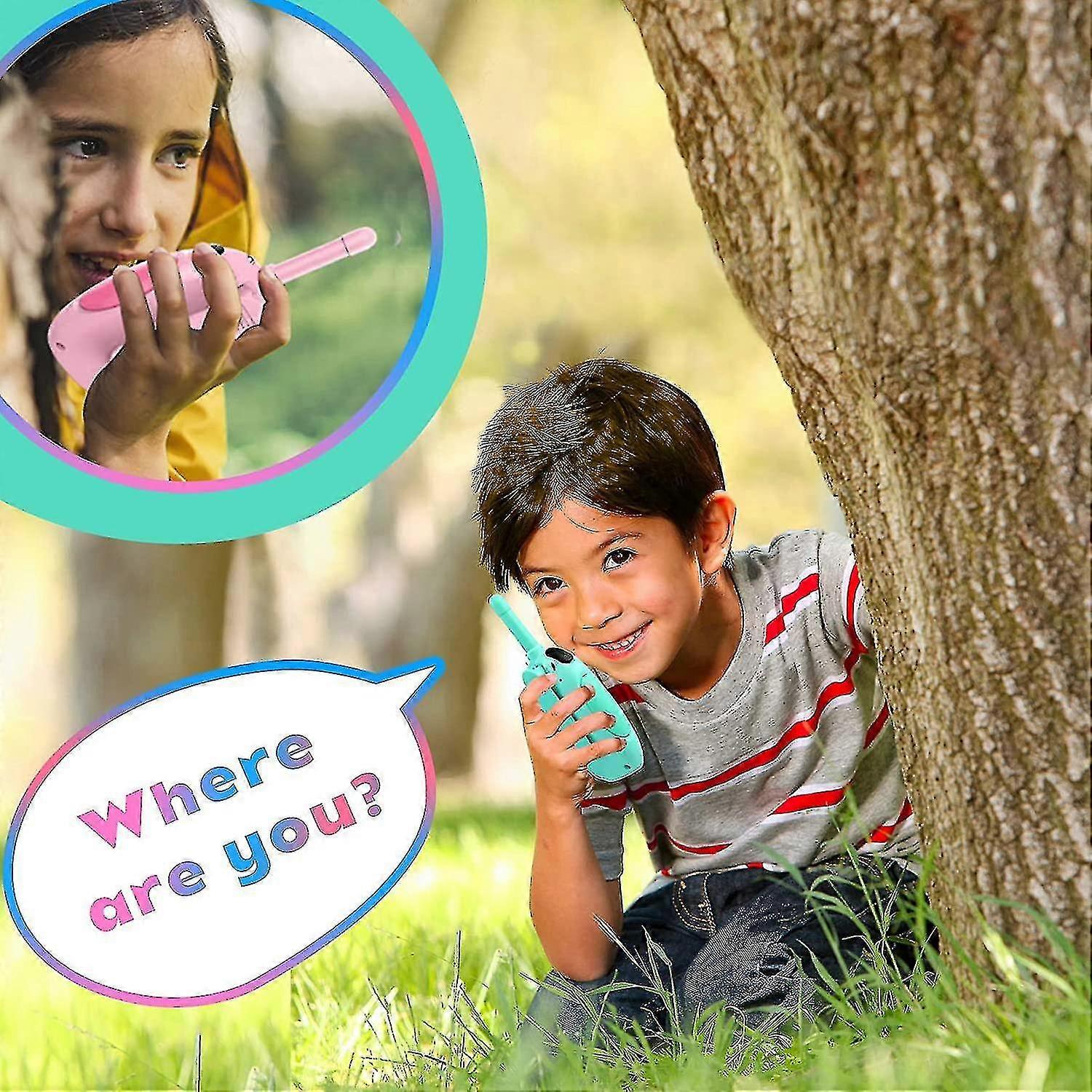 Walkie-Talkie Set for Kids, 22 Channels, LCD Display, VOX Hands-Free, Light Blue