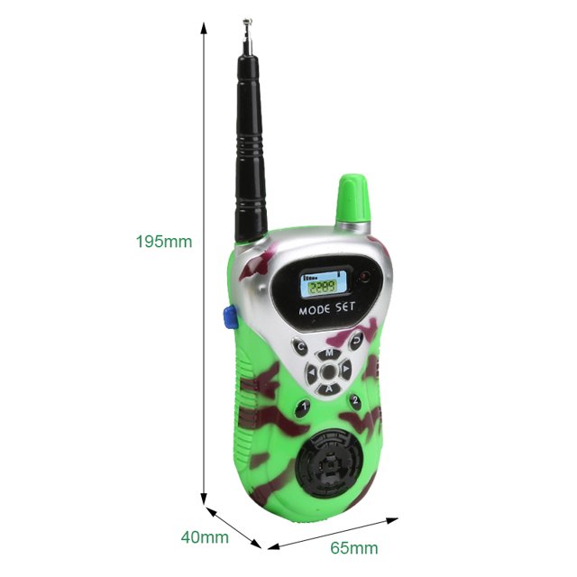 Green Camouflage Kids' Walkie Talkie, Two-Way Communication, Multi-Channel, Suitable for Outdoor Adventures