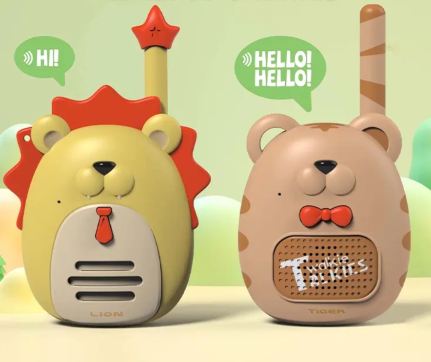 Ihastuttava eläinten Walkie Talkies lapsille - Lion & Tiger teema, helppokäyttöinen, täydellinen Creative Play