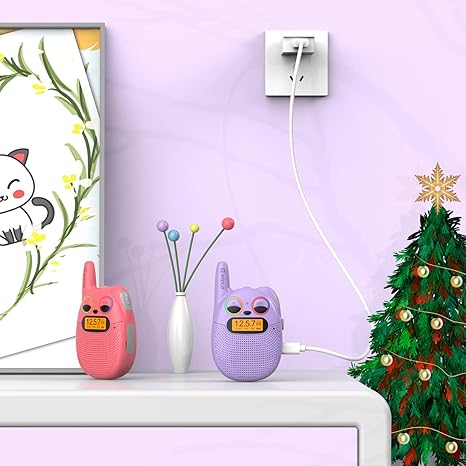 Cute Design Kids Walkie Talkies - 3-Pack with Fun Colors, Easy-to-Use Controls, and Long Range