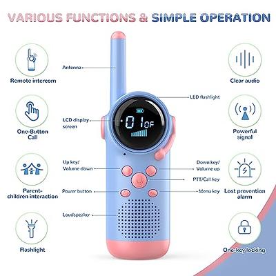 3-Mile Kids Walkie Talkie with USB Rechargeable Battery, 22 Channels, and Simple Operation