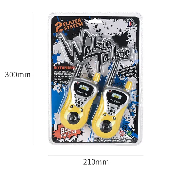 80M Long Distance Interactive Walkie Talkies - Parent-Child Communication, Yellow
