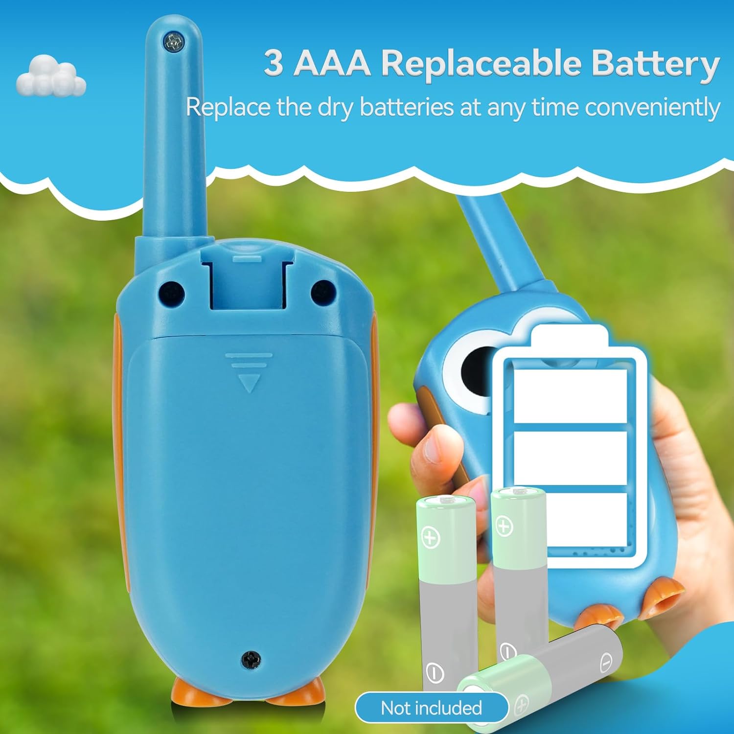 Children's Owl Walkie Talkie, 3-Mile Long-Range Two-Way Communication, Ideal for Outdoor Activities and Family Use