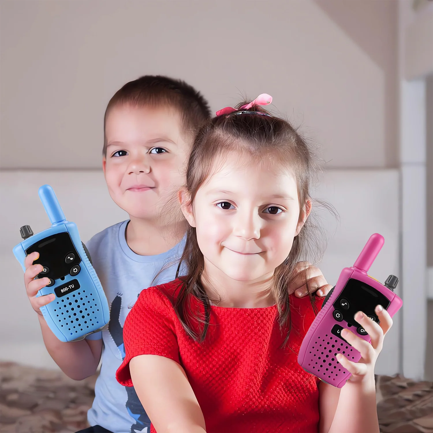 Clear Sound Communication Device with LED Lights and 200M Range 0.5W kids toy walkie talkie