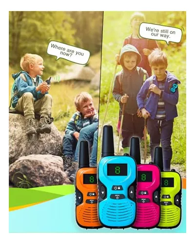 Kids' Multifunctional Walkie Talkie, 3-Mile Long-Range Two-Way Communication with Built-In Flashlight